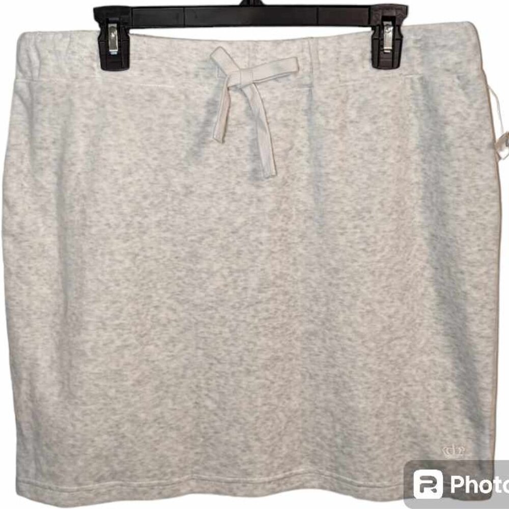 JUICY COUTURE women's light gray mini skirt size XXL cotton polyester w-015
